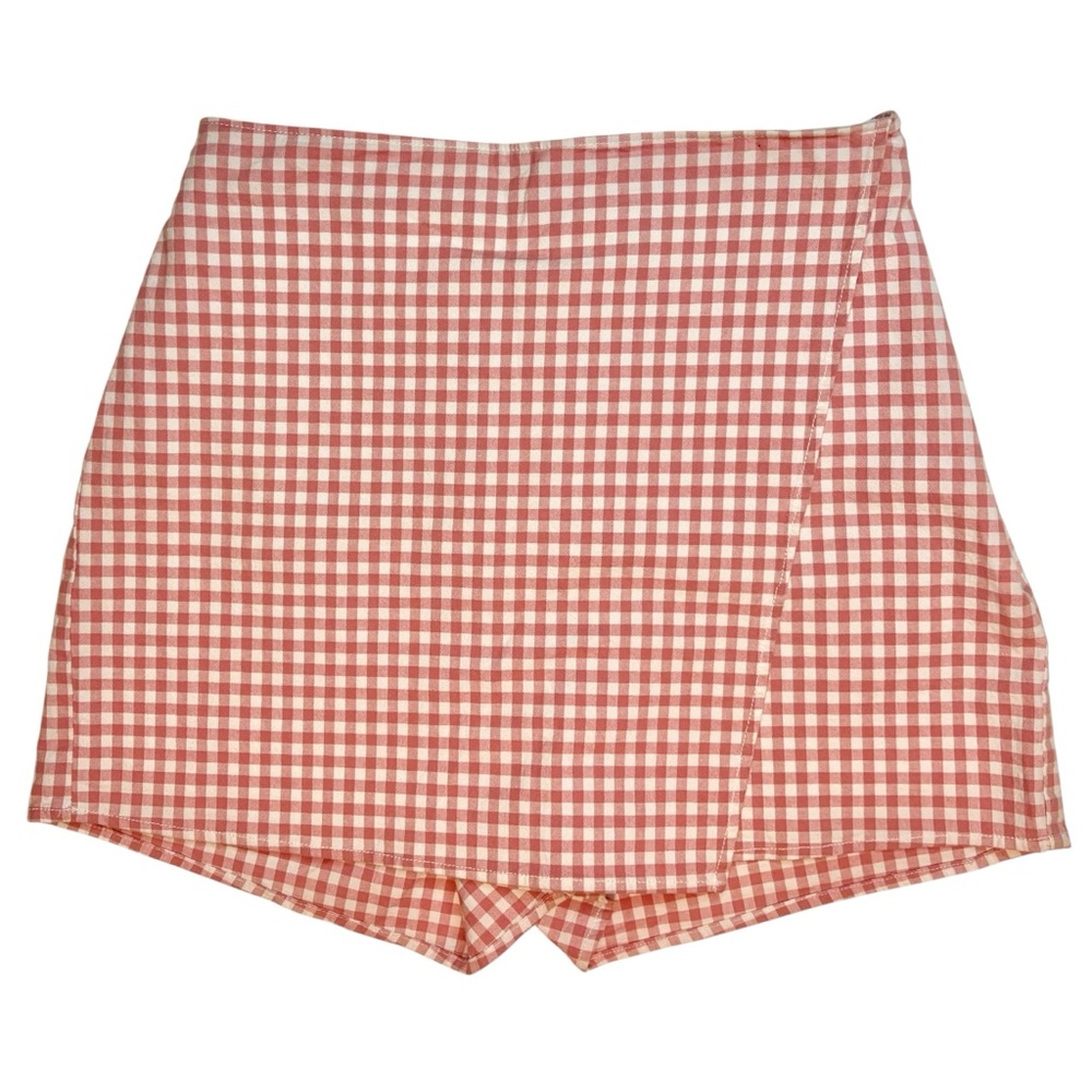 Hollister Ultra High-Rise Pink Gingham Skort